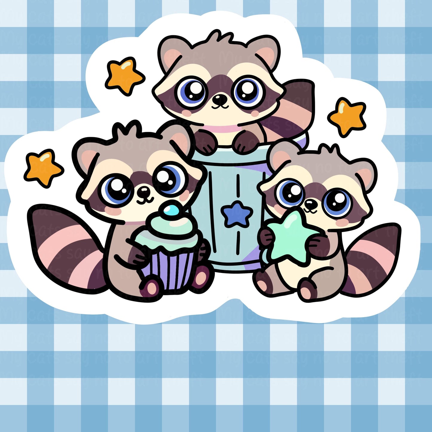 Kawaii Trash Panda Digital Sticker