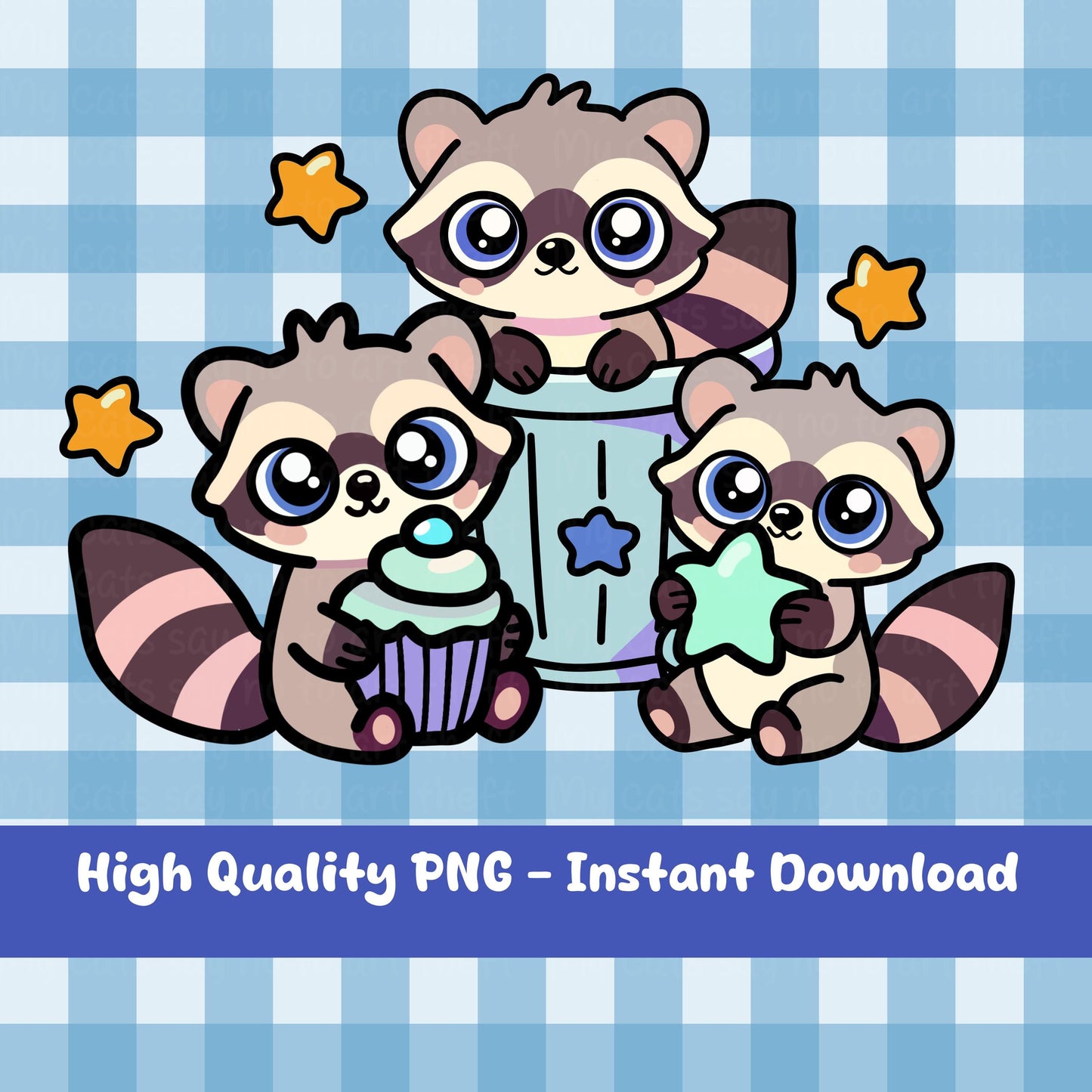 Kawaii Trash Panda Digital Sticker