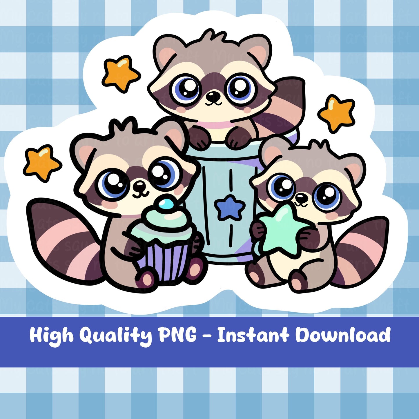 Kawaii Trash Panda Digital Sticker