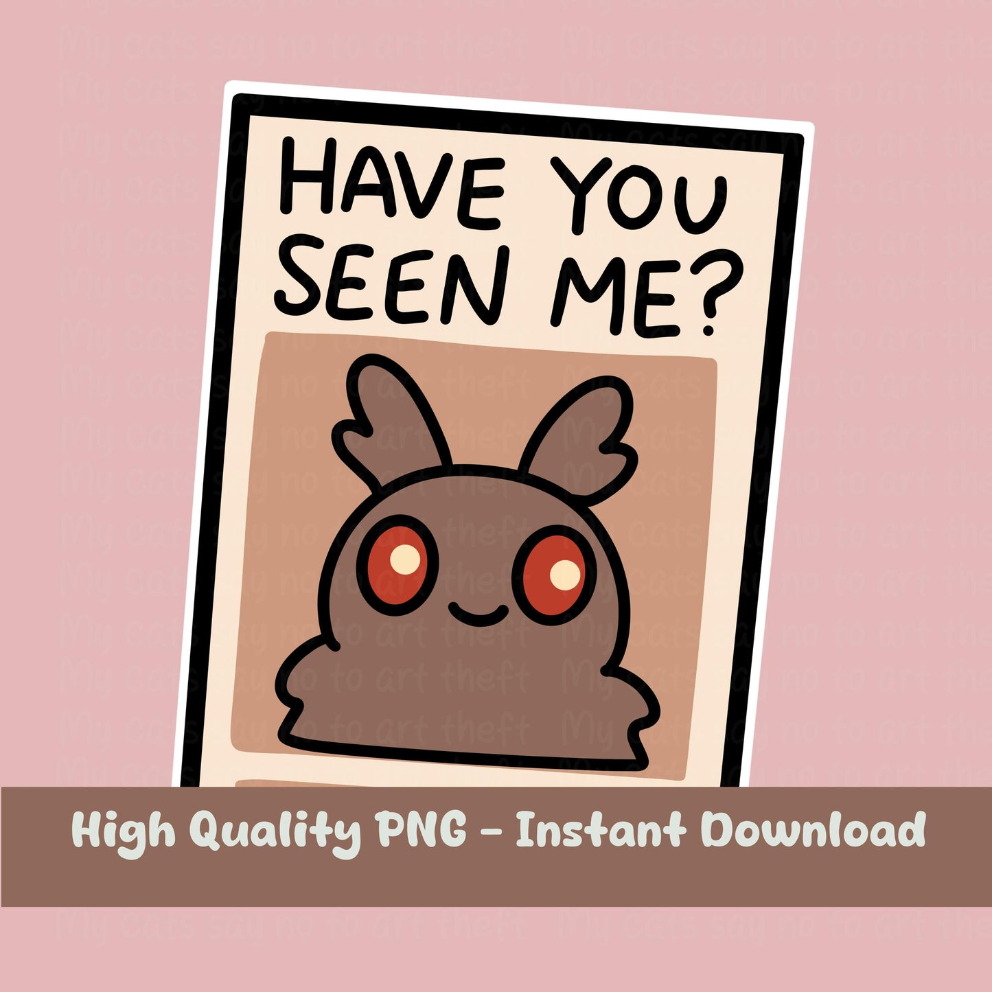 Have You Seen Me? Funny Mothman Digital Sticker