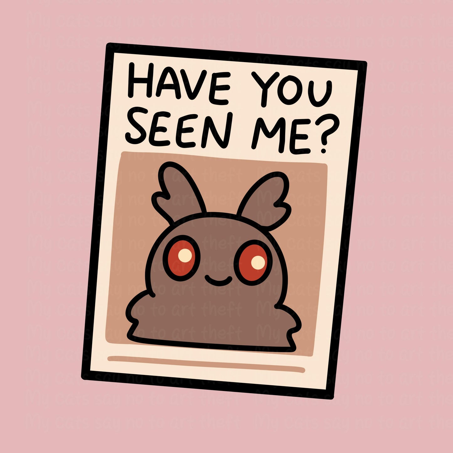 Have You Seen Me? Funny Mothman Digital Sticker