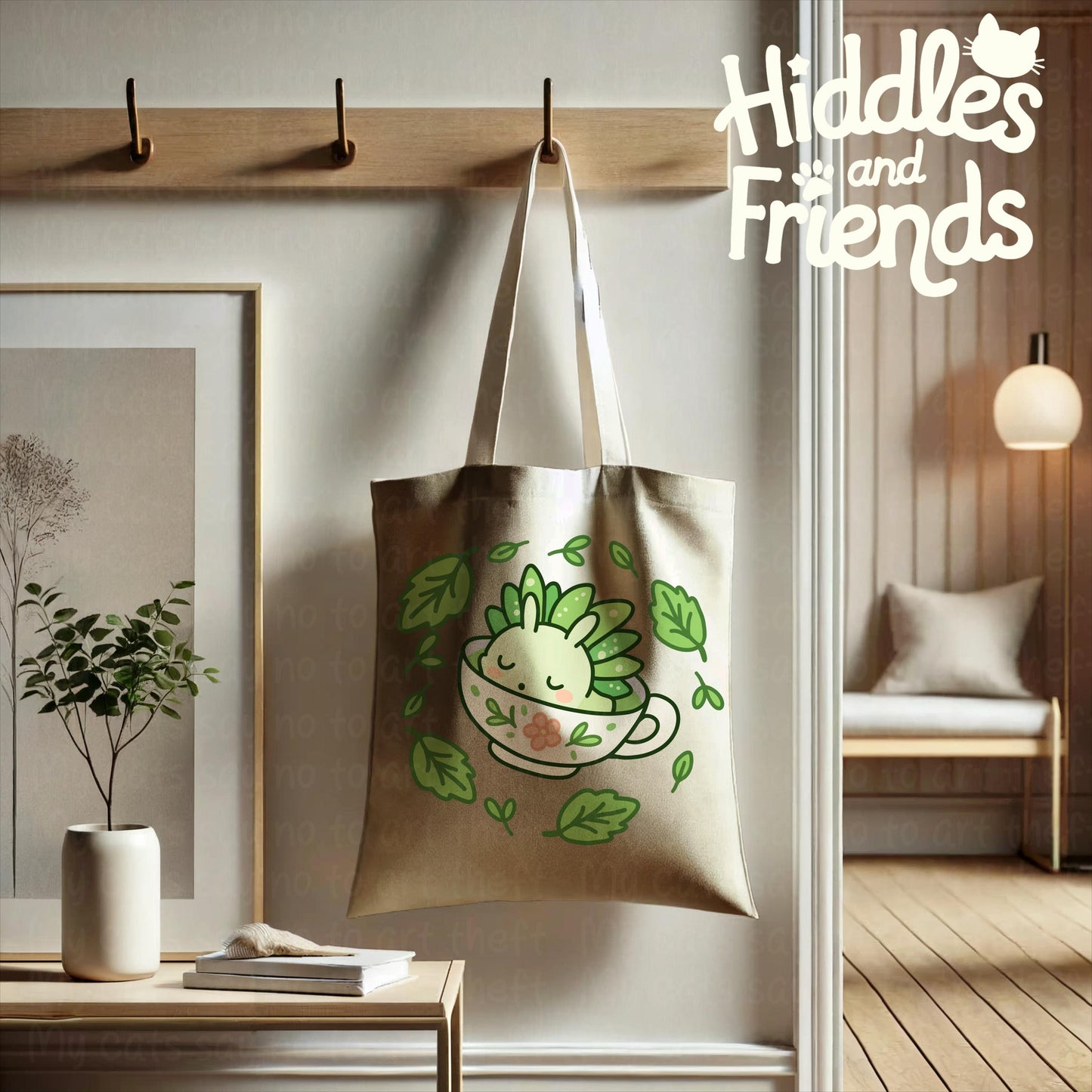 Leaf Slug in Teacup Digital Sticker